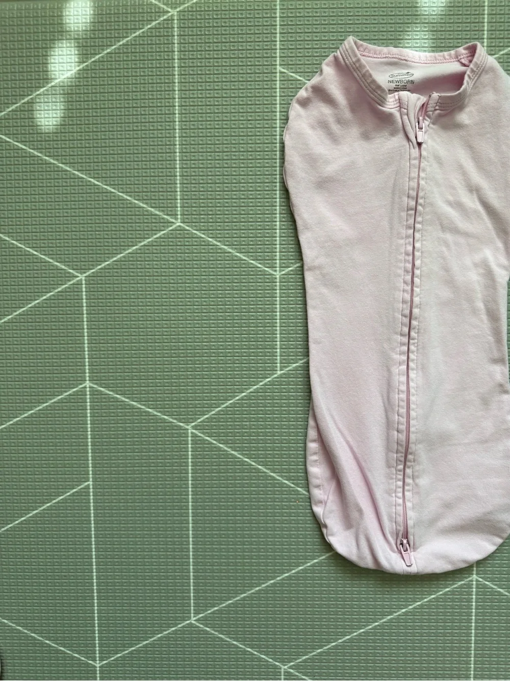 Summer|Light Pink Cotton Full zip Sleep Sack swaddle for baby girl•••NB staple